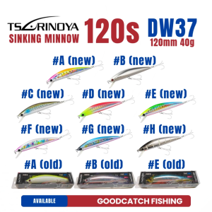 TSURINOYA DW37 120s Sinking Minnow Fishing Lure 120mm 40g Range 2m Jerkbait Hard Baits Seabass