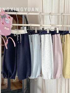 Fashionable Comfortable Loose Childrens Casual Pants Korean Style High Waist Long Trousers for Girls Autumn Wear New Arrival