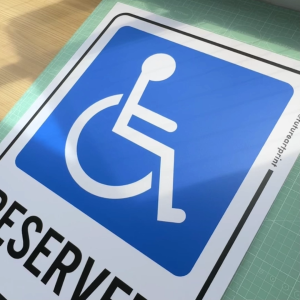 OKU Reserved Parking. Disabled Handicapped Car Park. Sticker Sign Signage Notice Signboard Board. Wheelchair Handicap.