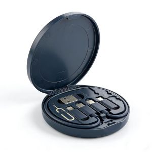 Multifunctional Cable Storage Box 60W PD Fast Charging USB C Multi Tip Phone Stand Travel Organizer for Cell Phone Tablet Laptop