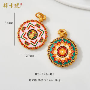 จี้โลหะผสมสไตล์โบราณ สร้อยคอ DIY สร้อยคอสเวตเตอร์ จี้กระเป๋า จี้กุญแจ จี้กลมทองคำ จี้รูปถั่ว จี้โทรศัพท์มือถือ