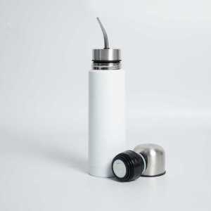 XMSJ | Yerba Mate Thermos Bottle Stainless Steel Vacuum Insulated Coffee Travel Mug With Built In Straw Bombilla Cup For Men Women