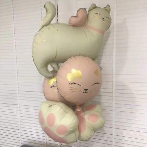 Cartoon Theme Pet Cat Footprint Unicorn Balloons Childrens Birthday Party Scene Decoration Pet Friendly Aluminum Foil Balloons