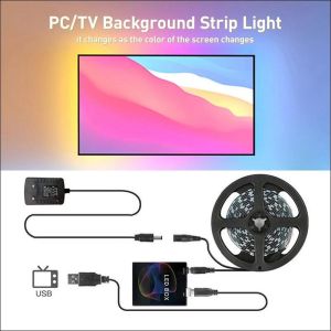 RGBIC LED Strips Immersive TV PC Background Light Strip HDTV Computer Monitor Screen Color Sync Smart APP Control Ambient Lamps