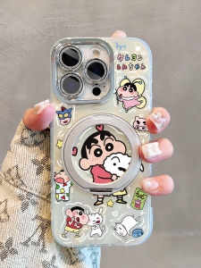 Kawaii Style Silicone Phone Case for Apple 17/16promax with Magnetic Stand And Lens Protection Spring Daily Use Female Model