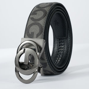 High Quality 3.4cm Leather Business Men High-Quality Designer Male Buckle Strap Jeans Accessory