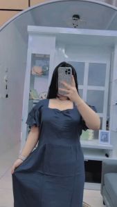 Daster Batik Syahrini Motif Polos Daster busui Baju batik Baju tidur Dress