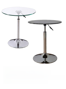 Adjustable round Glass Table Modern Simplicity Style Bar Table Exhibition round Tea Table Casual round Table for Balcony