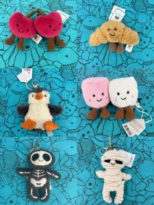 Marshmallow Plush Toy Small Cherry Charm Little Turtle Plush Toy Croissant Little Penguin JC Bag Charm