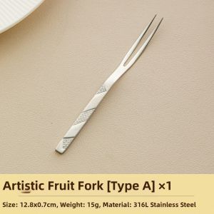 SANSHANGU | 316L Stainless Steel Food Grade Luxury Dessert Fork