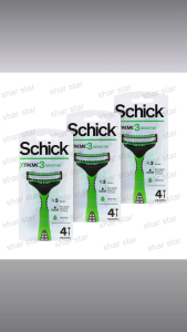 Schick Extreme 3-Blade Disposable Razors 4 Pack / 3 Pack Smooth Close Shave Ergonomic Rubber Grip Korea Original