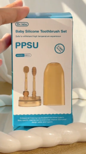 Dr Isla Silicone Baby Toothbrush Set PPSU Sikat Pembersih Gigi Lidah Bayi Anak Silikon BPA Free