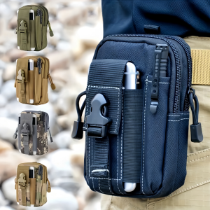 Túi Đeo Thắt Lưng Chiến Thuật Ngụy Trang Nam Đa Năng Chất Liệu Vải Oxford Dùng Cho Thể Thao Ngoài Trời Chạy Bộ Có Kèm Hộp Đựng Điện Thoại