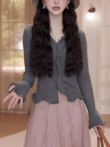 Shalldoer | Youthful Floral Lace Knitted Sweater and Pleated Skirt Set Two-Piece