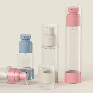 15/30/50ML Lotion Spray Bottle Transparent Vacuum Dispensing Container Refillable Airless Lotion Sample Cosmetic Skin Care Tools