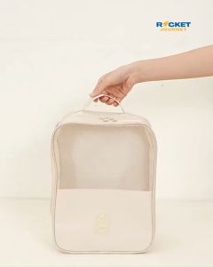 Travel Shoe Bag Waterproof Shoes Bag Travel Passport Wet Dry Pocket Carry on Luggage Bags 3 Layers Shoes Oganizer