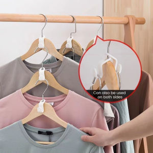E.B.【Ready in Stock】 20pcs/pack Clothes Hanger Connector Hooks Space Saving Wardrobe Closet Storage Holder Rack