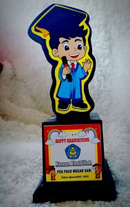 Piala Vandel Wisuda Putra Putri Cowok Cewek custom Nama