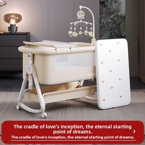 MLZH | Adjustable Folding Baby Crib