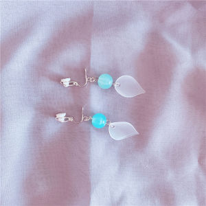 ต่างหูแบบหนีบสไตล์หวานสดน่ารักสําหรับนักเรียนด้วยวัสดุผสมเจ้าหญิงเด็กอุปกรณ์เสริมที่เหมาะสม