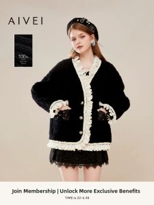 AIVEI | Winter Sweet Elegant Sheepskin Fur Jacket