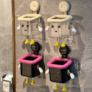 Giá Để Đồ Gắn Tường Bằng Nhựa Trong Suốt Kiểu Scandinavia Dùng Trong Nhà Tắm Giá Để Đồ Gắn Tường Không Cần Đục Lỗ Giá Để Đồ Dùng Vệ Sinh Cá Nhân