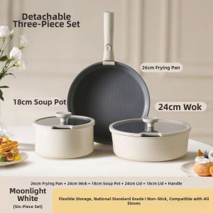 KIMS COOK | Non-stick Space Saving Frying Pan Detachable Handle