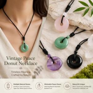 Natural Crystal Lucky Knot Pendant Necklace Fashion Jewelry for Men Women Healing Reiki Talisman Peace Buckle Holiday Gift