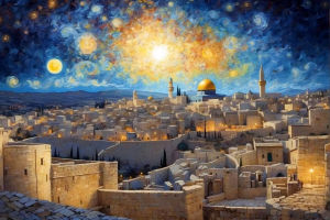 Jigsaw Puzzle for Adults 500/1000/1200/2000PCS Jerusalem Islamic Architecture Artwork Mindful Game Stress Relief Gift Frameless