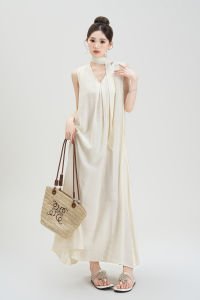 Nurture One | Đầm Hè Phong Cách Dây Kéo V-Neck Không T Tay