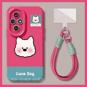 Honor Silicone Phone Case Full Cover Female Version Cute Dog Cartoon Design Anti-Fall Protection for Honor 300 Series Mobile Phones