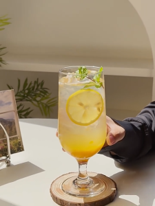 Ly thủy tinh uống sinh tố sang trọng Cốc thủy tinh POCO grande nước ép cafe