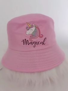 Topi Bucket Tali Anak Perempuan Unicorn 1-8 Tahun