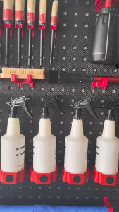 black.No-drill. Pegboard Wall Organizer.Suitable for kitchens garages and offices