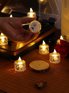 LED Acrylic Smokeless Candle Electronic Tear Candle Flameless Candle Light