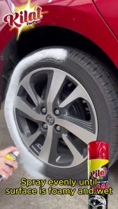 KILAT Silicone Foam Spray Instant Mirror Shine Tyre Bumper Trim Foam Cleaner Silicon Tyre Shine Tire Shine Car Wax