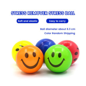 Nurm Stress Ball Smiley Emoji High Elastic Grip Ball Random Color 6.3cm