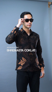 Batik Handara - Bhremasta Coklat Kemeja Pria Furing Erro