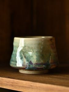 Jingdezhen Handmade Ceramic Tea Cup Large Size Ice Crack Glaze Zhiyuan Glaze Handmade Tea Bowl Traditional Chinese Style