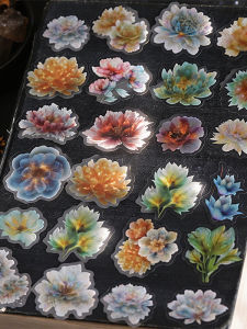 Atmospheric Translucent Flower Decals