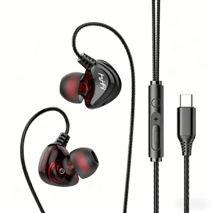 HIFI Bass 3.5mm/Type-C In-Ear Monitor Earphones Stereo Gaming Sports Live Headset