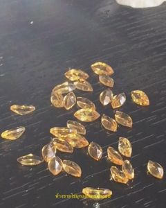 SALE พลอยซิทรีนลดพิเศษ(Citrine)เนื้อสะอาดไฟดี พลอยแท้100% พลอยทรงมาคี พลอยสีเหลืองทอง ขนาดเล็ก สำหรับนำไปทำตัวเรือน (ขายต่อเม็ด)