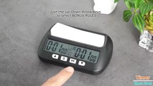 Professional Digital Chess Clock Timer with Bonus Delay Positive Time Functions - Tournament Go Game Timer with LCD Display