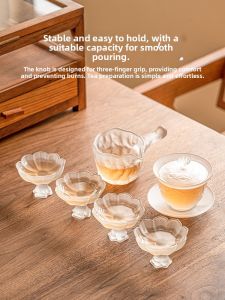 JISU | Heat-Resistant Glass Lotus Tea Set