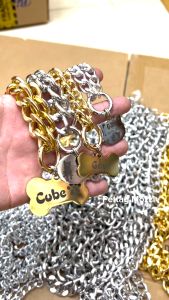 Combo thẻ tên inox và dây chuyền vàng bạc cho chó mèo - Pettag Mozzi