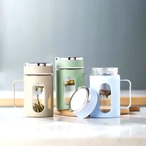 Mug Kaca Gelas Kaca Botol Minum Model cangkir Free Box Kapasitas 500ml