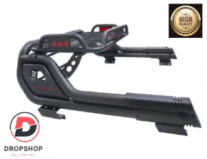 JX Roll Bar with Carrier Universal Designed to Fit Most Pick-up Truck Models Including HILUX RANGER NAVARA STRADA/TRITON DMAX COLORADO BT-50 - Powdered-Coated Black finish Easy to Install Modern & Revolutionary Design - dropshop.ph