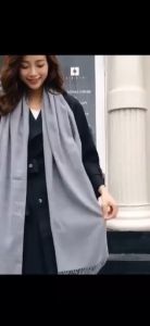 Bandana Women Fashion Scarf Cashmere Plain Hijab Tassel Long Blanket Scarves Katsemir High Quality Fur Scarf For Women Good For Gift