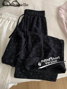 La Chapelle | Retro Floral Flare Pants Linen Lightweight Sun Protection Slim Fit