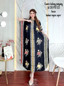 Daster jumbo kelelawar motiv abstrak daster kekinian ld 150 muat bb 100kg best quality